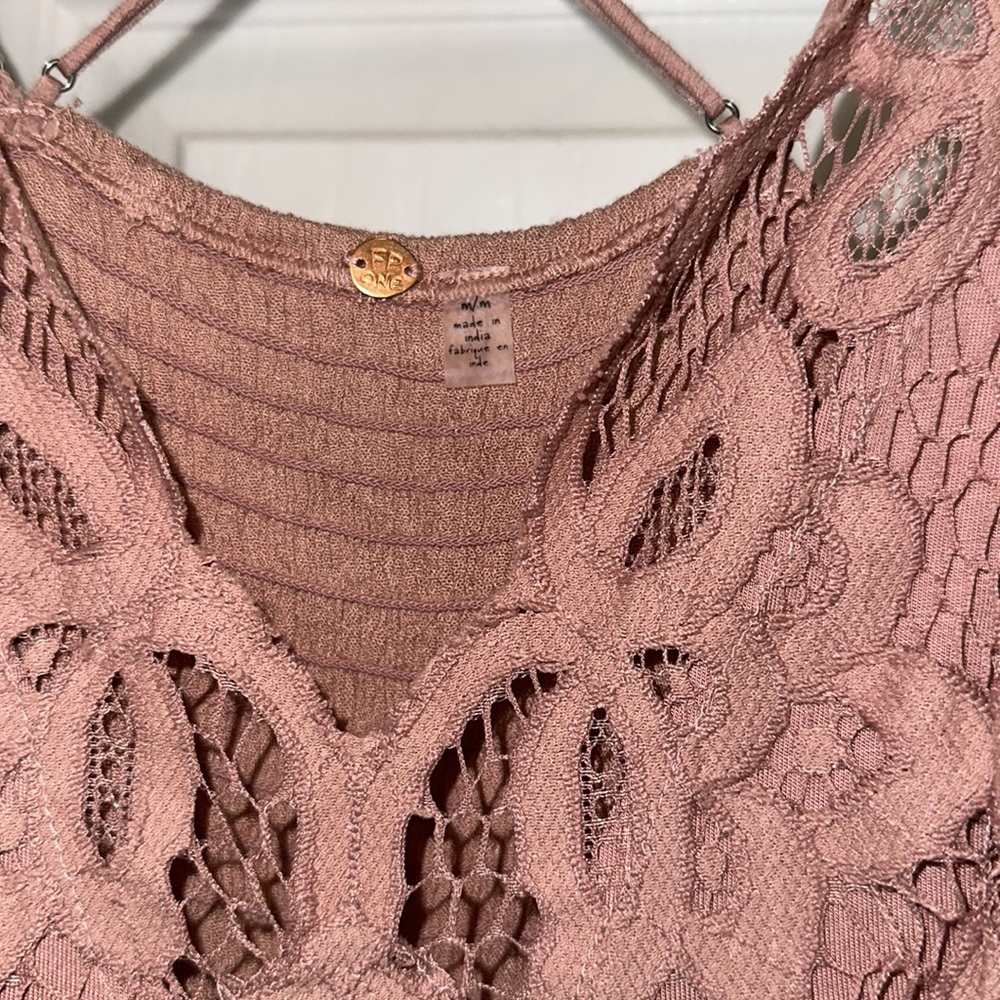 NWT Free People Adella mini mauve light pink lace dress BLOGGER'S FAVE! - Picture 12 of 14